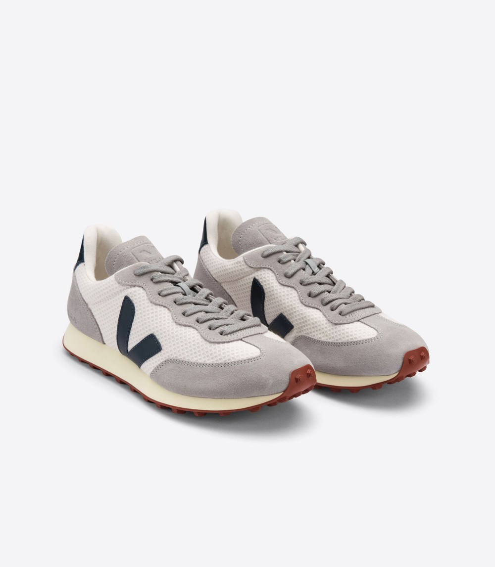 Veja Sneakers Dam - Rio Branco Hexamesh Gravel - Grå/Vita/Blå - 542897-TAP